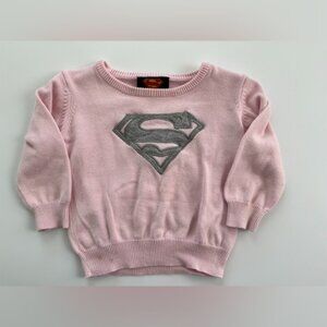 Pink Superman Logo Sweater
